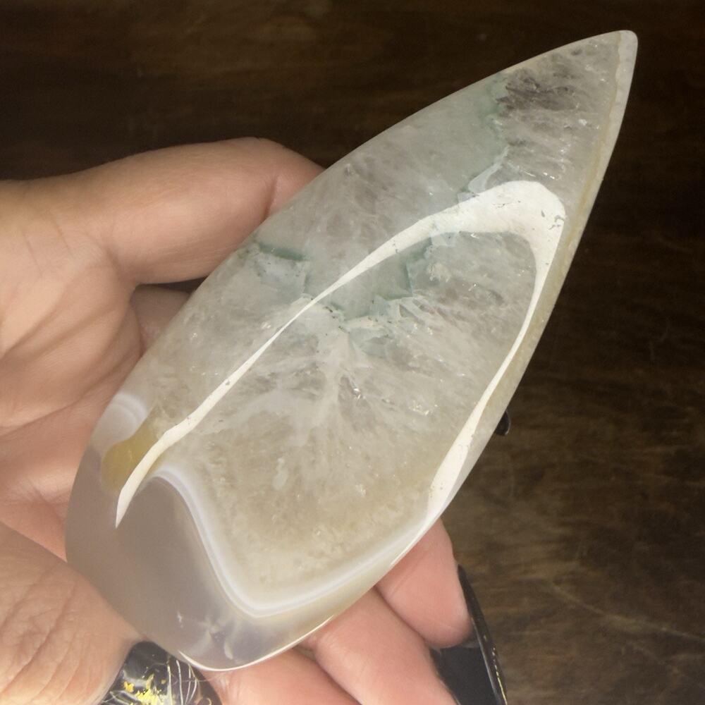 Brazilìian Agate Quartz Teardrop Is Its Chlorite